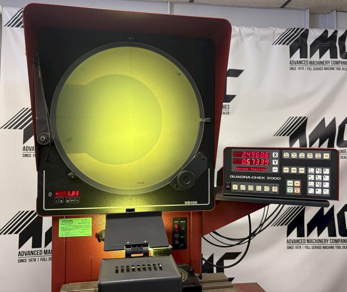 16" STARRETT Model HB400 Bench Top Optical Comparator with DRO, Edge