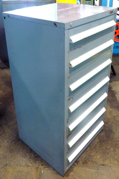 Vidmar Storage Cabinet, 7 Drawer, 30&quot;W x 27-3/4&quot;D x 59&quot;H