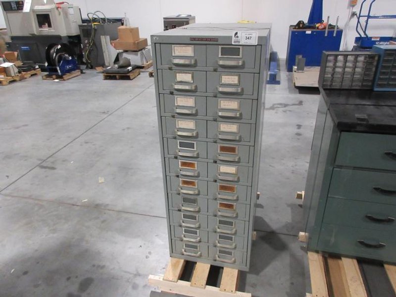 Metal File Card Organizer Cabinet with (11) Drawer with Dual Removable Trays- Auction Item