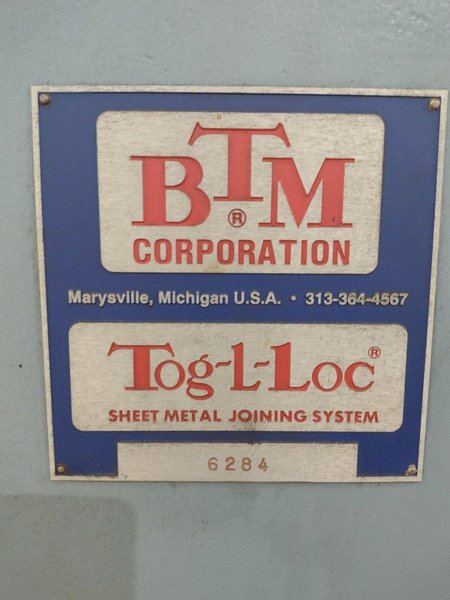 20 TON BTM MODEL #P20F TOG-L-LOC AIR TOGGLE SHEET METAL PRESS: YOBRO #24795
