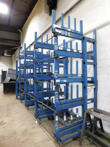 18&#039; X 5 TIER HEAVY DUTY RETRACTABLE ARMS STORAGE RACK: YOBRO #24364