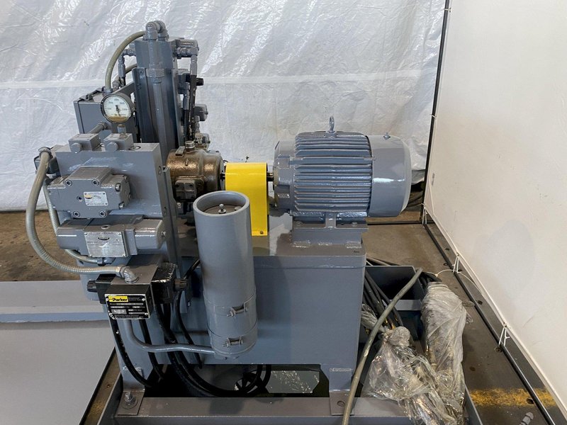 20,000 LBS X 48&quot; DAHLSTROM MODEL #20H-48-2024 POWERED HYDRAULIC UNCOILER &amp; PEELER TABLE: STOCK #16210