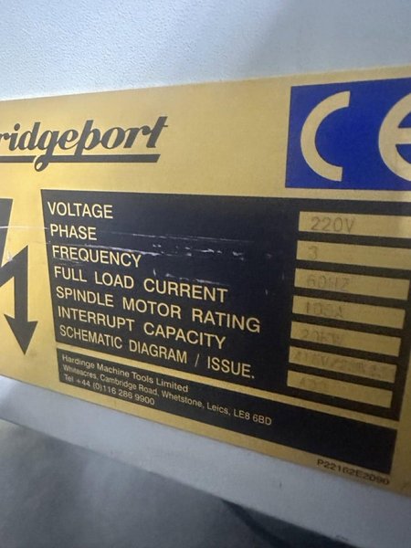 Hardinge XR 1500e VMC, 2007