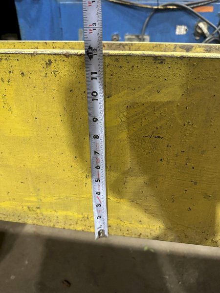 144&quot; WIDE HYDRAULIC CLAMPING FIT-UP TACKING PRESS, FOR WELDING I-BEAMS: STOCK #19478