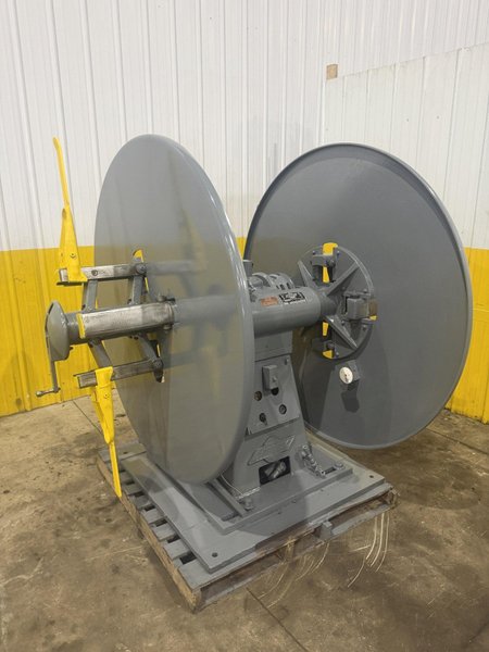 4,000 LBS x 12" x 60" LITTELL MODEL #40-12 DOUBLE END AUTO CENTERING UNCOILER COIL REEL: YOBRO #24308