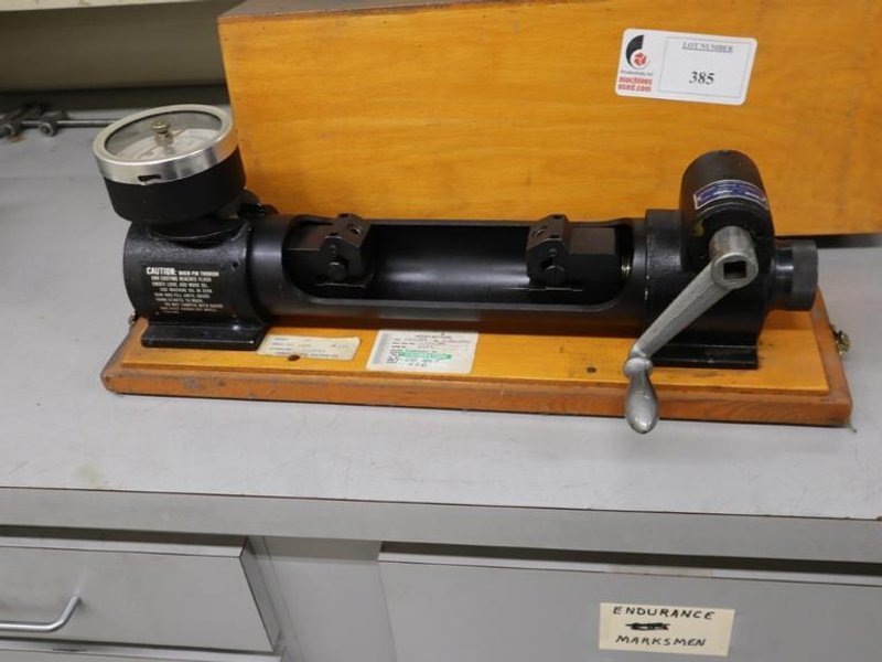 Detroit Tensile Strength Testing Machine with Dial Indicator and Wood Case- Auction Item