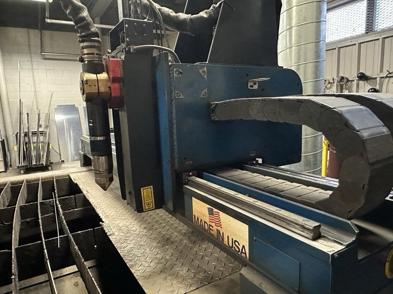 5′ x 10′ AKS Accu-Kut CNC Hypertherm XPR 300 Plasma Table, 2010 – Rebuilt in 2018, Dust Collector