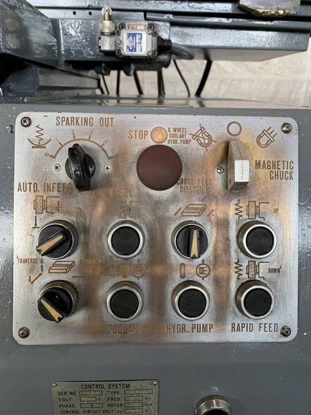 12&quot; X 24&quot; OKAMOTO ACCUGAR 124N HYDRAULIC SURFACE GRINDER. STOCK # 0743822.