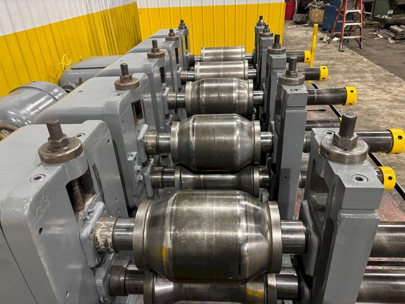 10 STAND X 3&quot; X 42&quot; ROLL-SPACE YODER MODEL #M3 HEAVY DUTY ROLLFORMER, 12 STAND BASE: STOCK #23330