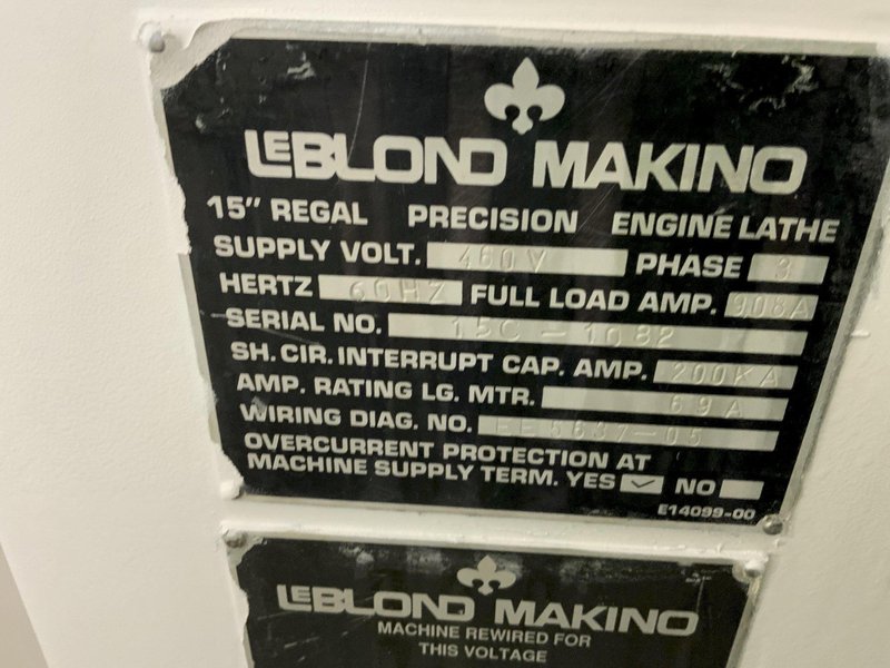 15"X 54" LEBLOND MAKINO ENGINE LATHE: STOCK #79836