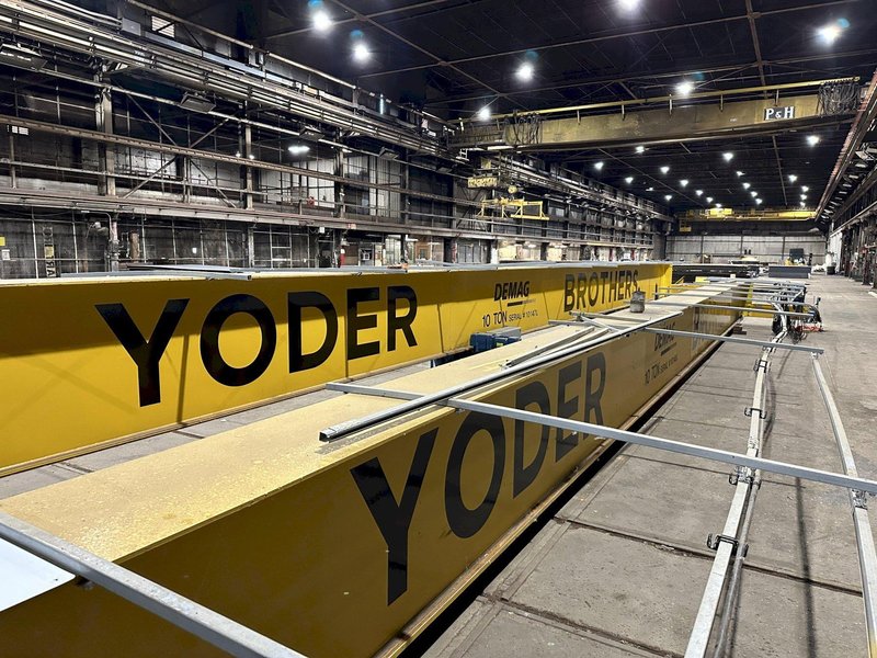 10 TON X 67'-4" SPAN DEMAG TOP RUNNING SINGLE GIRDER BRIDGE CRANE: STOCK #18204