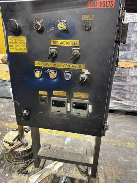 Dependable model 400 shell core machine with gas system and controls, air operated rollover, feed with blow tank