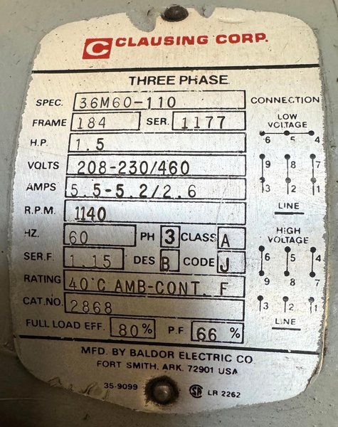 20" Clausing Single Spindle Drill Floor Type, V-Speed 300-2000 RPM,  22" x 19" Tbl., 1-1/2 HP