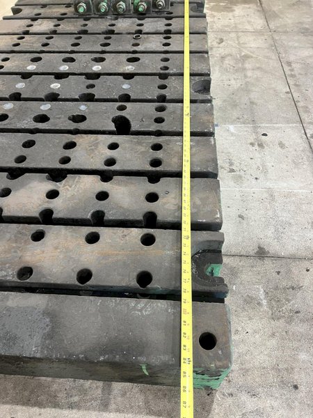 84&quot; x 46&quot; x 8&quot; T SLOTTED SOLID BOLSTER PLATE: STOCK 20969