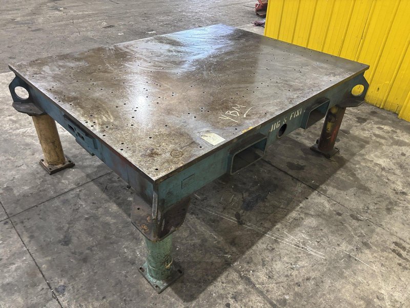 83&quot; X 64&quot; X 32&quot; HEAVY DUTY STEEL LAYOUT TABLE W/ FORKLIFT SLOTS: STOCK #23560