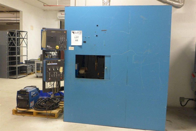 12&quot; ITW WELDING AUTOMATION LATHE, WITH MILLER WELD CONTROLLER &amp; MILLER XMT 304 SERIES ARC WELDER: YOBRO #24402