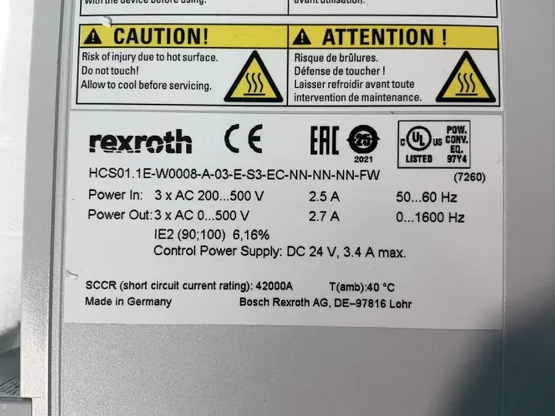 Bosch Rexroth Indradrive Cs Compact Converter Servo Drive Unit - R911328445