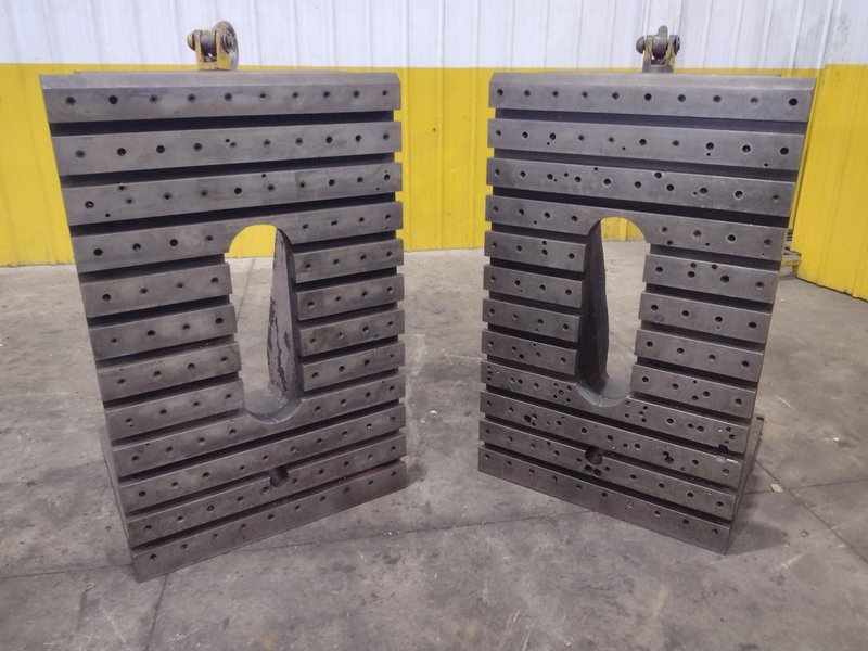 (2) 48" H X 29.5" W X 29" DEEP STEEL ANGLE PLATES: YOBRO #25794