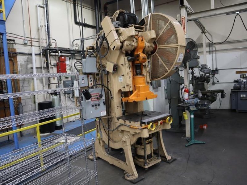 Bliss 21-1/2 OBI Punch Press, 60 Ton Back Geared, 3.75" Stroke, Air Clutch Brake