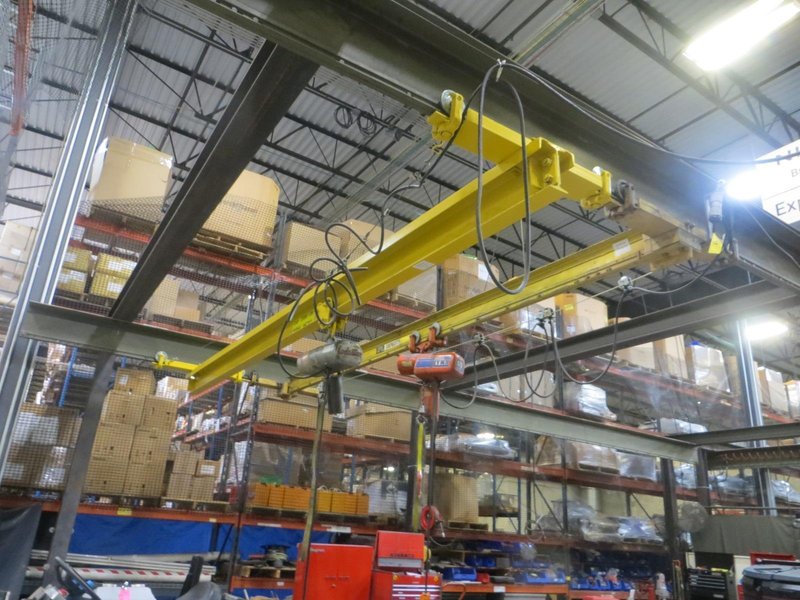 Overhead Shop Crane - Approx 34&#039; X 24&#039; area with (2) Single Girder Underslung Bridges, 1-CM Lodestar 1/2 Ton &amp; 1-Duff Lynx 1/2 Ton Electric Hoists- Auction Item