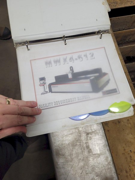 6’ x 12’ Mitsubishi MWX4612 CNC Water Jet