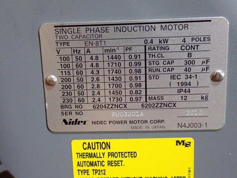 LEYBOLD .4 KW VACUUM PUMP  -  SC15D