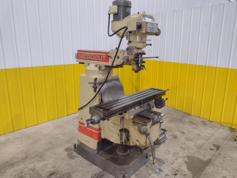 3 HP MICROCUT MODEL #1050 VERTICAL RAM KNEE MILL: STOCK #21730