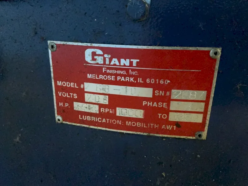 GIANT FINISHING, INC 48" VIBRATORY FINISHER  -  GB-10