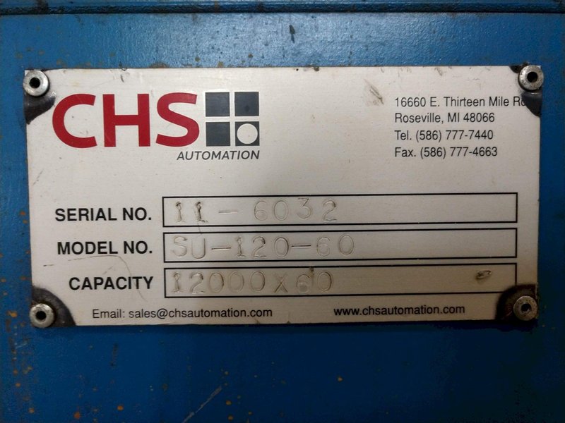 12,000 LB X 60&quot; OD CHS AUTOMATION MODEL #SU120-60 UPENDER