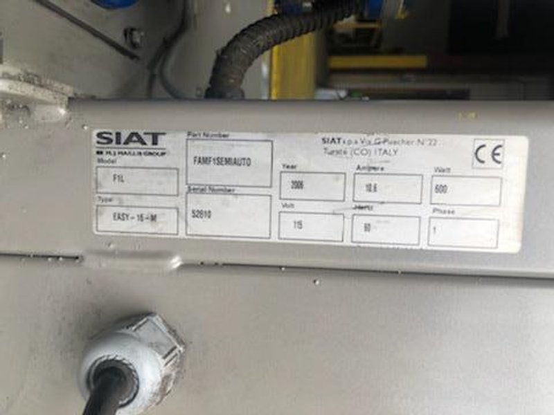 FOR PARTS SIAT  MODEL F1L SEMIAUTOMATIC PALLET STRETCH WRAPPER STOCK# 2159