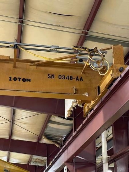 10 TON X 45' WIDE X 147' LONG RMT SINGLE GIRDER OVERHEAD CRANE SYSTEM