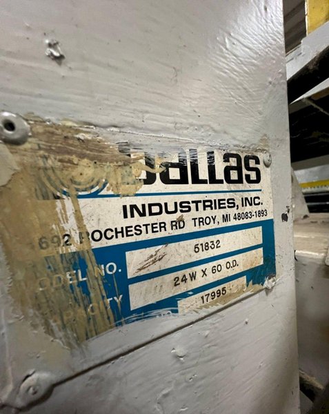 8,000 LBS X 24" X .125" DALLAS UNCOILER COIL REEL, STRAIGHTENER, FEED LINE: YOBRO #24808