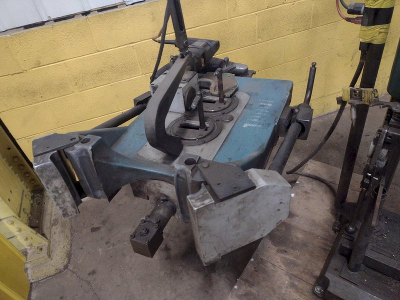 6-3/4" T-DRILL MODEL #T-150 PIPE COLLARING MACHINE WITH T-DRILL EC-150 END PROCESSING ATTACHMENT: STOCK #15864
