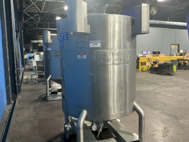 JV NORTHWEST 350 GAL STAINLESS STEEL SOAP HEATING TOTE / IBC TANK