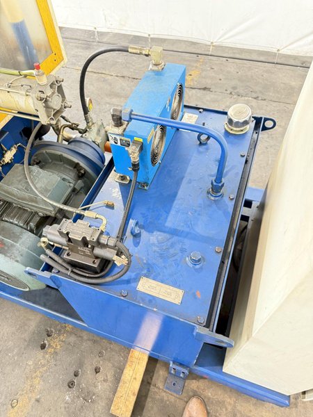 50 TON BP POWER ENGINEEERING FOUR POST HYDRAULIC PRESS (2014). STOCK # 0130425.