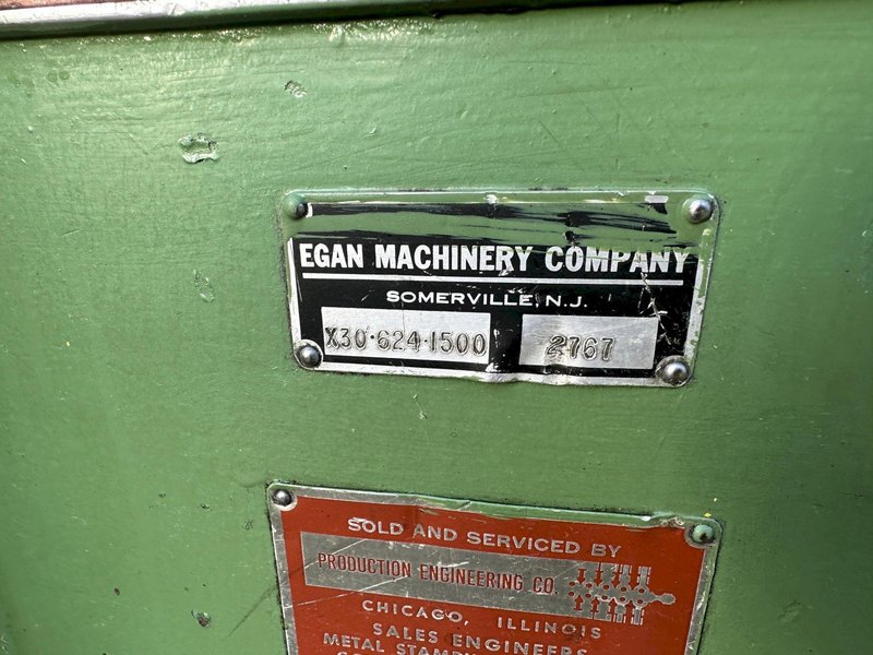 15,000 LB  X 24&quot;  x .250 EGAN COIL CRADLE &amp; STRAIGHTNER: STOCK#77220