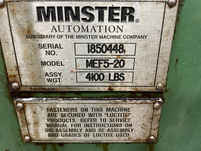 MINSTER Servo Roll Feed 20&quot; Wide x .187&quot;