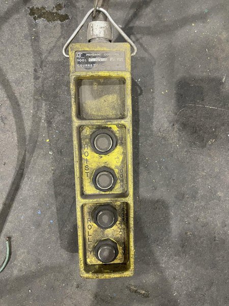 1000 LB YALE ELECTRIC CHAIN HOIST WITH POWER TROLLEY: STOCK #68958