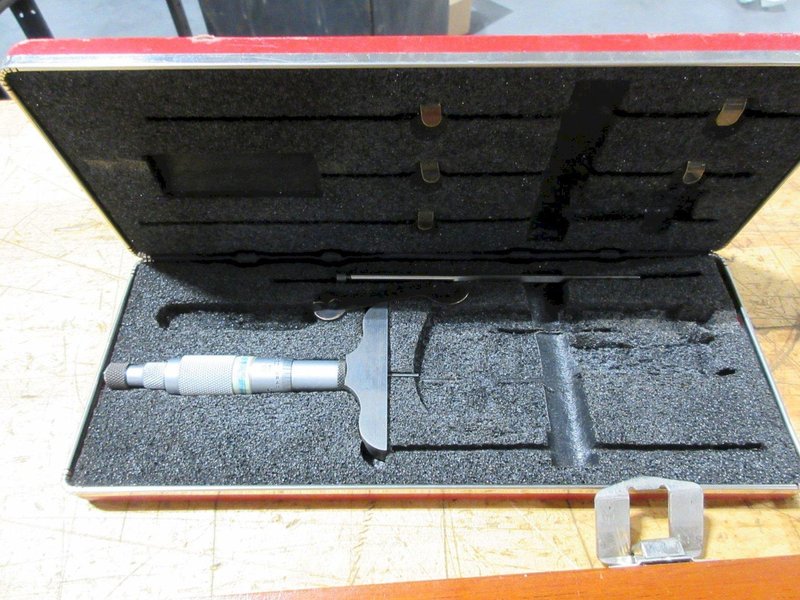Depth Micrometers with Various Length Barrell Attachments, Starrett, Brown &amp; Sharpe and Others- Auction Item