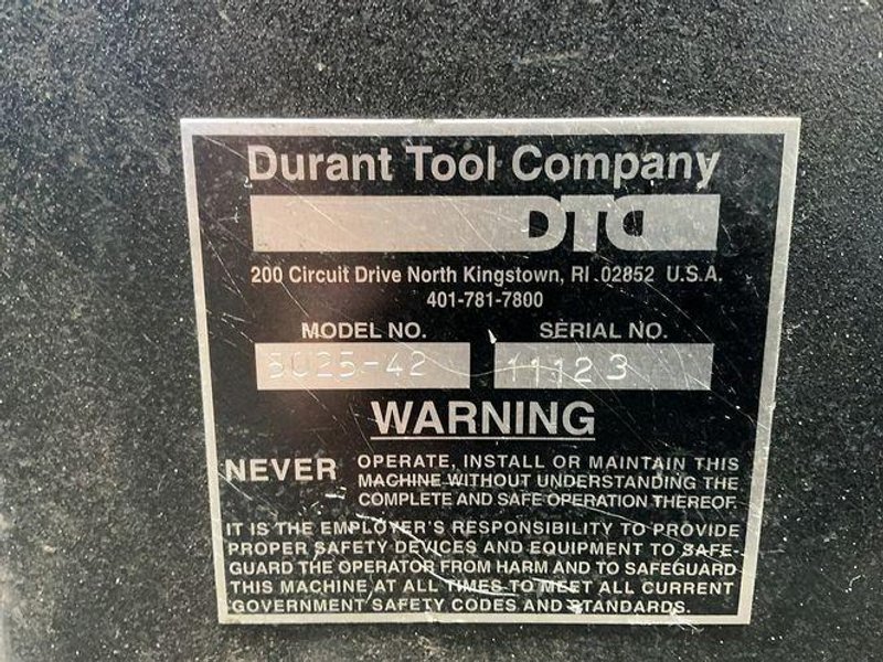 DURANT TOOL COMPANY 42" TABLE PALLET DECOILER  -  5025-42