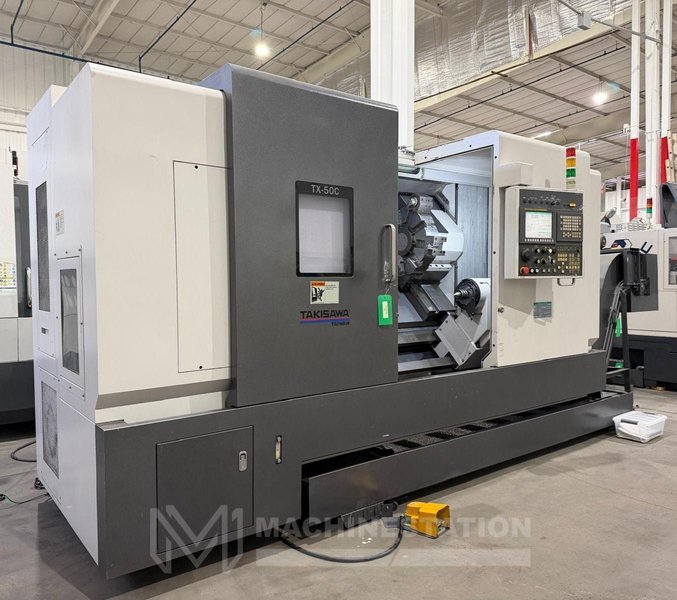 Takisawa TX-50C CNC Turning Center – 12″ Chuck, 5″ Big Bore Lathe