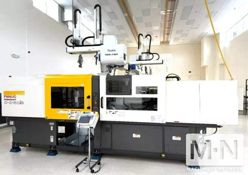 165 TON 8.8 OZ MILACRON ALPHA-S150iB ROBOSHOT INJECTION MOLDING MACHINE MFG 2021