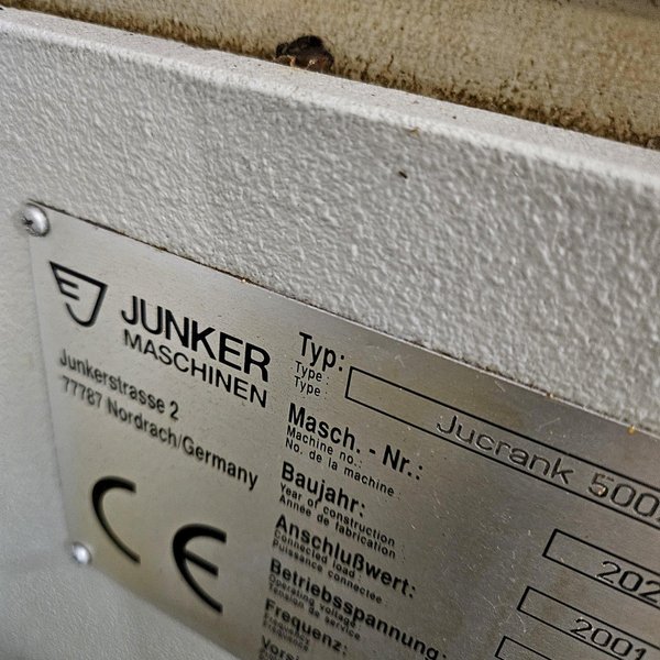 11" X 39" JUNKER JUCRANK 5000/50 CNC GRINDING MACHINE. STOCK # 0328726