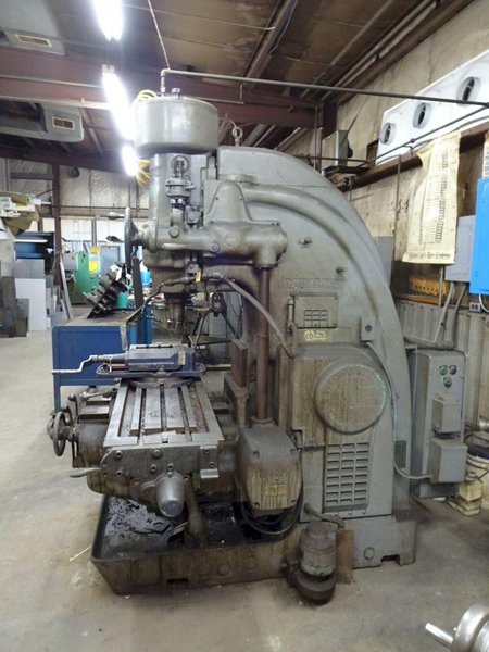 64&quot; x 13 1/2&quot; 10 HP KEARNEY &amp; TRECKER MILWAUKEE MODEL #3 VERTICAL MILLING MACHINE: YOBRO #24458