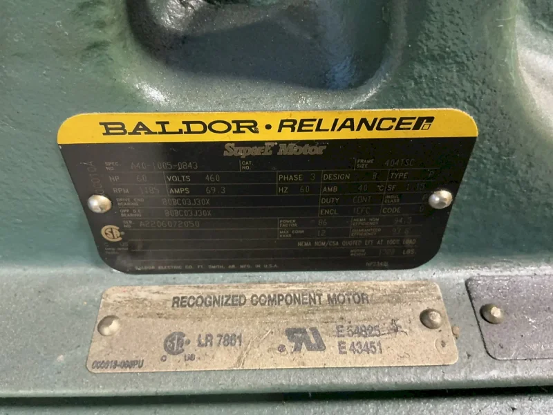 BALDOR 60 HP MOTOR
