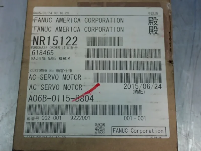 FANUC .35 KW BIS 0.5/6000 AC SERVO MOTOR  -  A06B-0115-B804