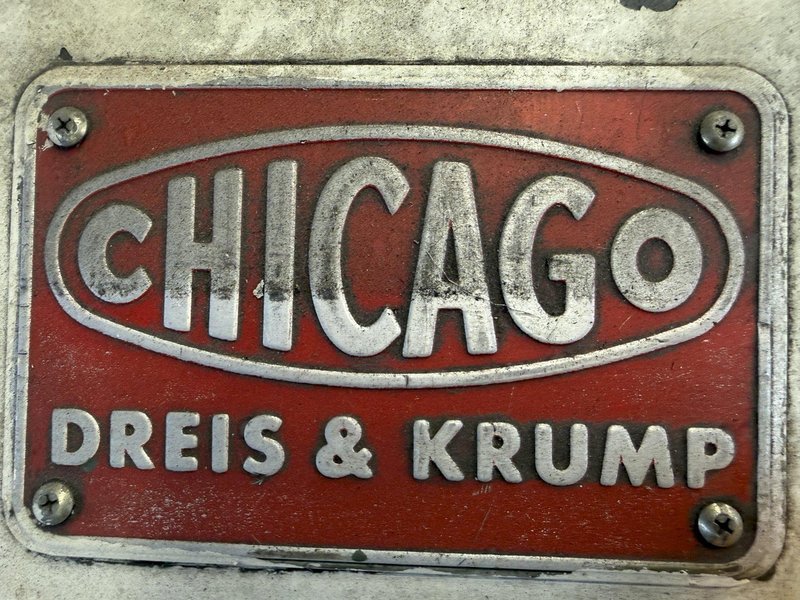 8' x 12 GA CHICAGO DREIS &amp; KRUMP MODEL HBPU8-12-6 HYDRAULIC BOX-N-PAN FINGER BRAKE: YOBRO #26181