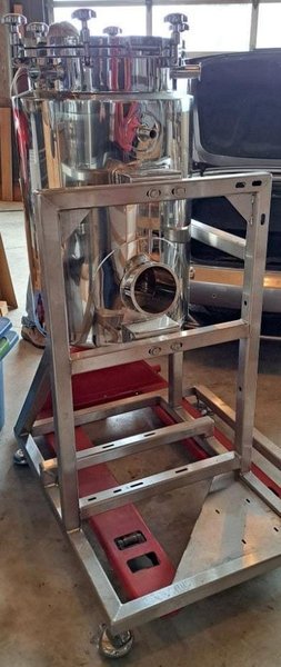 35 Gallon Aptia Engineering Stainless Steel Jacketed Vacuum Reactor Vessel – New!