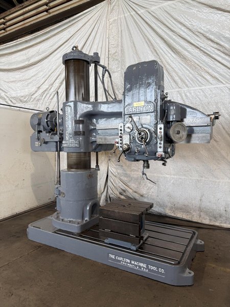 5' X 17" CARLTON 3A RADIAL ARM DRILL. STOCK # 0328226