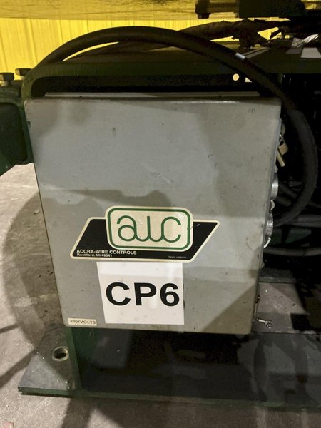 9,000 LB X 72" AWC ACCRA WIRE CONTROLS MODEL #F-400 HORIZONTAL PALLET TYPE COIL REEL UNCOILER: YOBRO #24941